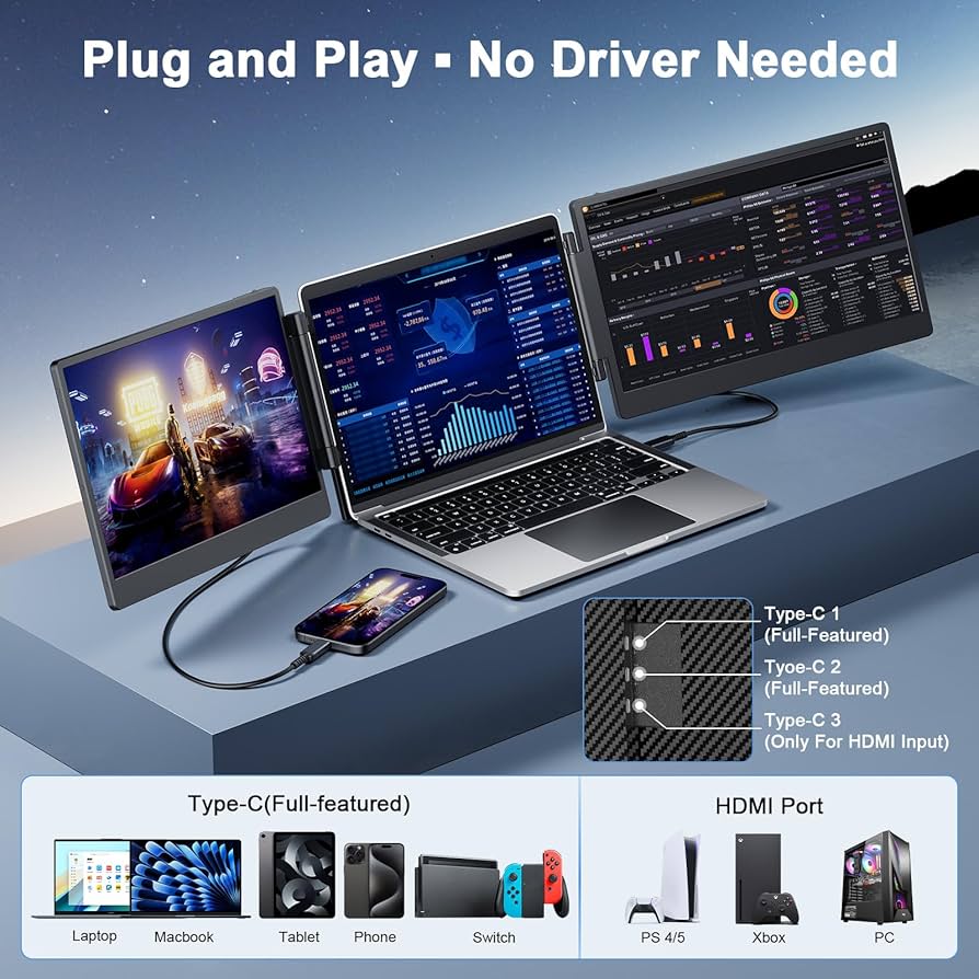 【週末限定セール】【匿名配送】デュアルモニター 14インチ IPS1080P Amazon.co.jp: デュアルディスプレイ ダブルモニター 、14インチ
